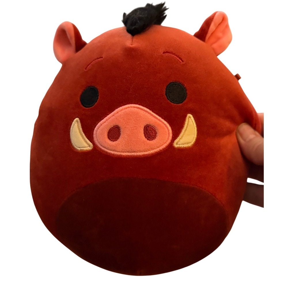 Squishmallows Disney‎ Pumbaa Plush Kids 8 Inch Rust Red Lion King Warthog